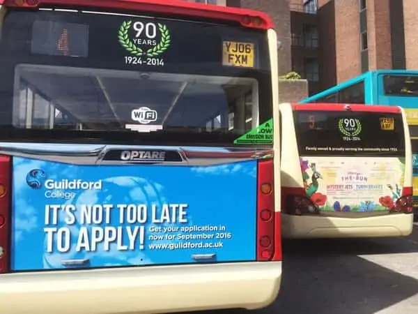 Advertise on Guildford Buses