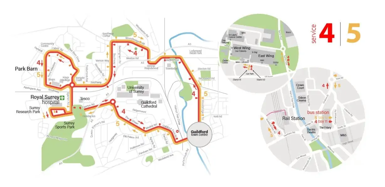 Guildford Route Map