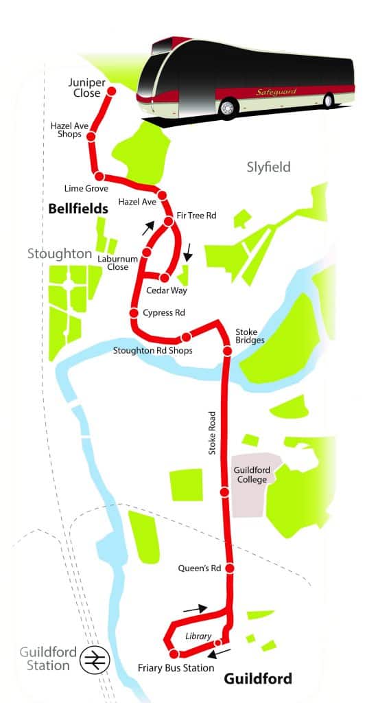 Guildford Route Map